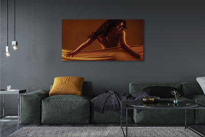 Obraz na płótnie Kobieta w Delikatnej Tkaninie