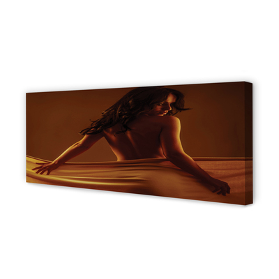 Obraz na płótnie Kobieta w Delikatnej Tkaninie