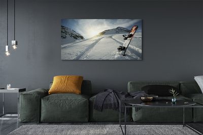 Obraz drukowany na płótnie Snowboardowy Raj W Alpach