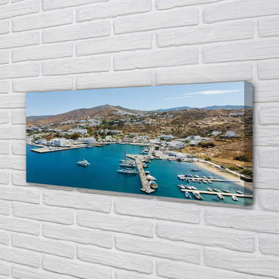 Obraz canvas na ścianę Malownicze Miasto na Greckim Wybrzeżu