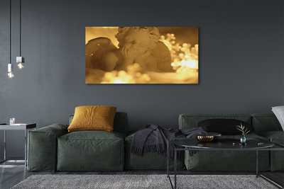 Fotoobraz na płótnie Leżący Anioł w Blasku Lampek