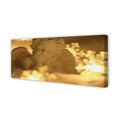 Fotoobraz na płótnie Leżący Anioł w Blasku Lampek