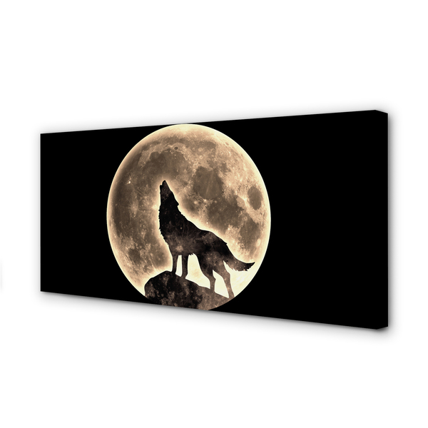 Obraz na płótnie Wilk księżyc