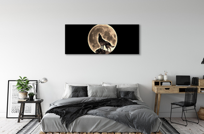Obraz canvas na ścianę Wilk na Tle Księżyca