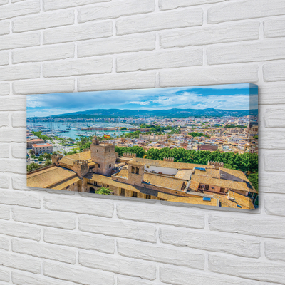 Obraz na płótnie Portowy Urok Hiszpańskiego Miasta