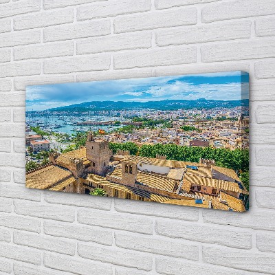 Obraz na płótnie Portowy Urok Hiszpańskiego Miasta