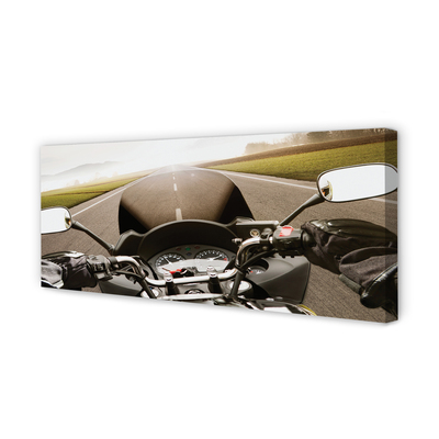 Duży obraz na płótnie Motocykl na Górskiej Trasie