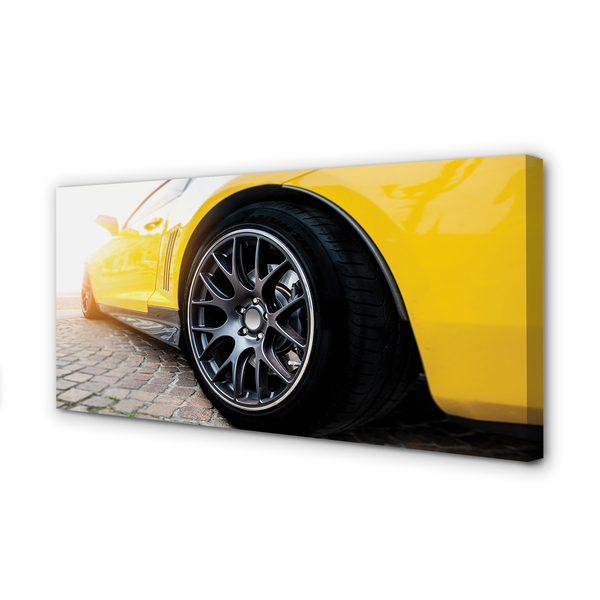 Obraz na płótnie Klasyczne Żółte Auto