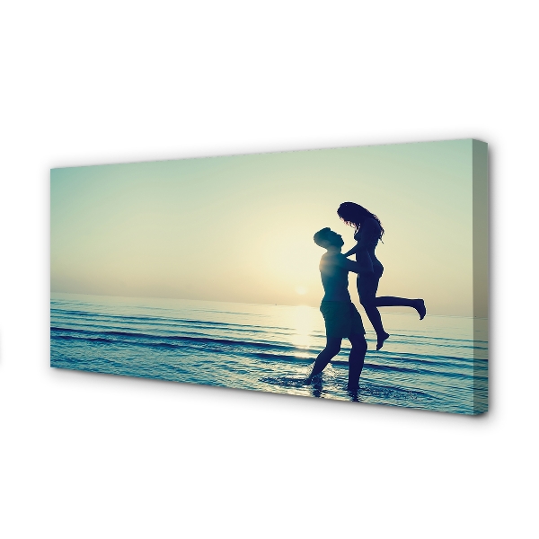 Fotoobraz na płótnie Ludzie nad Morzem