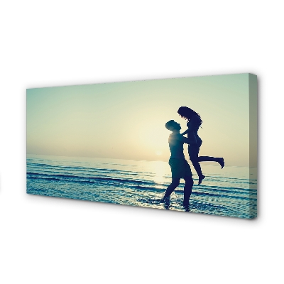 Fotoobraz na płótnie Ludzie nad Morzem