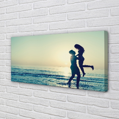 Fotoobraz na płótnie Ludzie nad Morzem