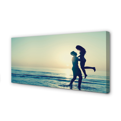 Fotoobraz na płótnie Ludzie nad Morzem