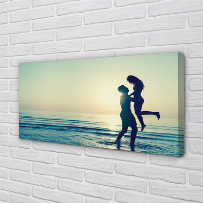 Fotoobraz na płótnie Ludzie nad Morzem