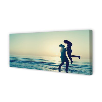 Fotoobraz na płótnie Ludzie nad Morzem