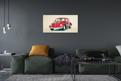 Obraz na płótnie Retro Auto w Kwiaty