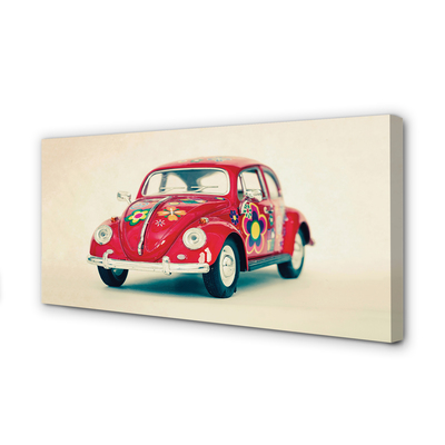 Obraz na płótnie Retro Auto w Kwiaty