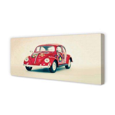 Obraz na płótnie Retro Auto w Kwiaty