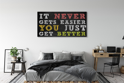 Zdjęcie na płótnie Kolorowy Napis Motywacyjny