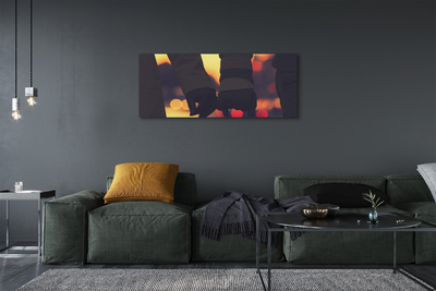 Zdjęcie na płótnie Dłonie w Blasku Świateł