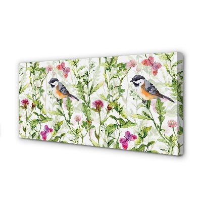 Duży obraz na płótnie Malarski Ptak w Trawie