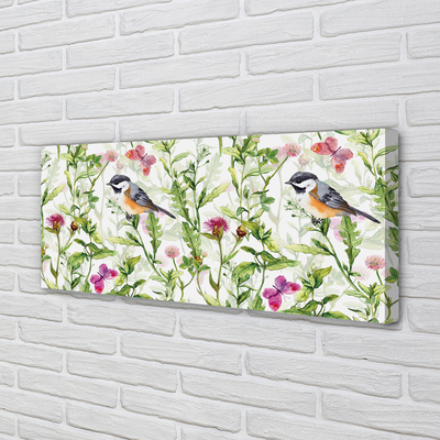 Duży obraz na płótnie Malarski Ptak w Trawie