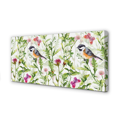 Duży obraz na płótnie Malarski Ptak w Trawie