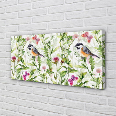 Duży obraz na płótnie Malarski Ptak w Trawie