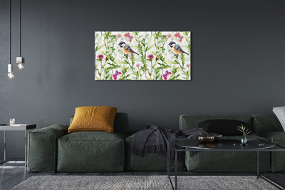 Obraz na płótnie Malowany ptak w trawie