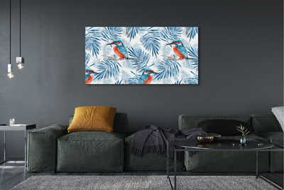 Obraz na płótnie Malowany ptak na gałęzi