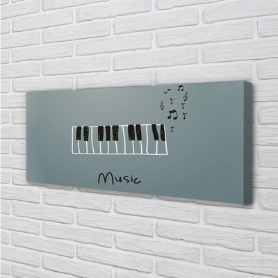 Obraz na płótnie Nuty Na Klawiszach Fortepianu