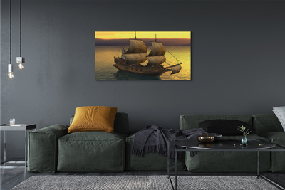 Obraz canvas na ścianę Statek o Złotym Poranku