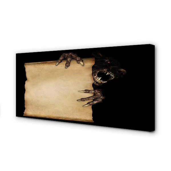 Obraz canvas na ścianę Kartka ze Straszną Postacią