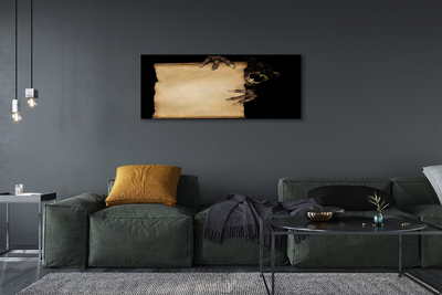 Obraz canvas na ścianę Kartka ze Straszną Postacią