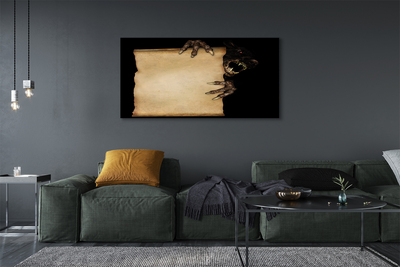 Obraz canvas na ścianę Kartka ze Straszną Postacią