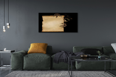 Obraz canvas na ścianę Kartka ze Straszną Postacią