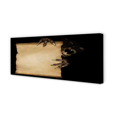 Obraz canvas na ścianę Kartka ze Straszną Postacią