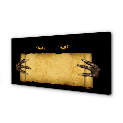 Obraz canvas na ścianę Oczy i Palce na Kartce