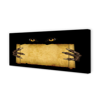 Obraz canvas na ścianę Oczy i Palce na Kartce