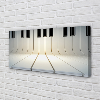 Duży obraz na płótnie Rytm Czarno-Białych Klawiszy