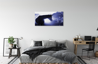 Obraz drukowany na płótnie Las i Jednorożec