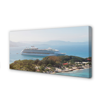 Obraz canvas na ścianę Statek przy Rajskiej Wyspie