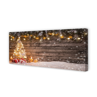 Fotoobraz na płótnie Choinka, Śnieg i Dekoracje