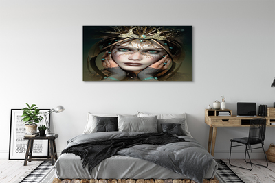 Zdjęcie na płótnie Kobieta o Niebieskich Oczach