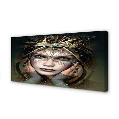 Zdjęcie na płótnie Kobieta o Niebieskich Oczach