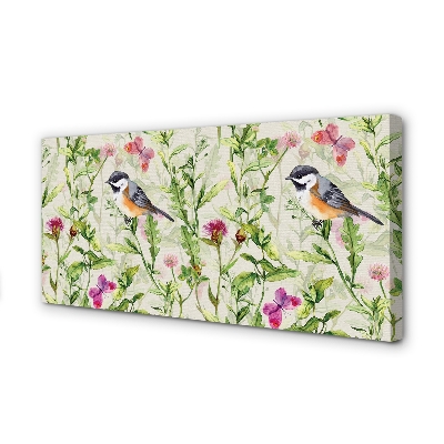 Obraz canvas na ścianę Ptak Ukryty w Trawie