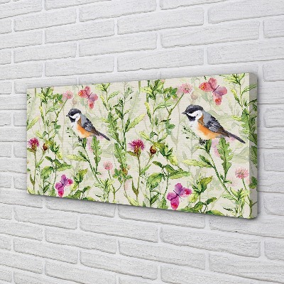 Obraz canvas na ścianę Ptak Ukryty w Trawie