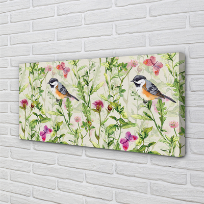 Obraz canvas na ścianę Ptak Ukryty w Trawie