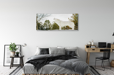 Obraz drukowany na płótnie Wilk w Zimowym Lesie