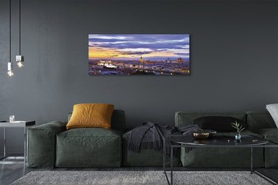 Obraz na płótnie Zachód Słońca nad Rzeką we Włoszech