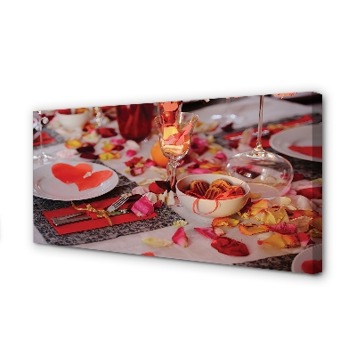 Obraz canvas na ścianę Romantyczny Wieczór z Różami